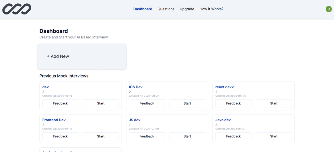 MockMate - AI-Powered Mock Interview Platform
